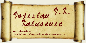 Vojislav Kalušević vizit kartica